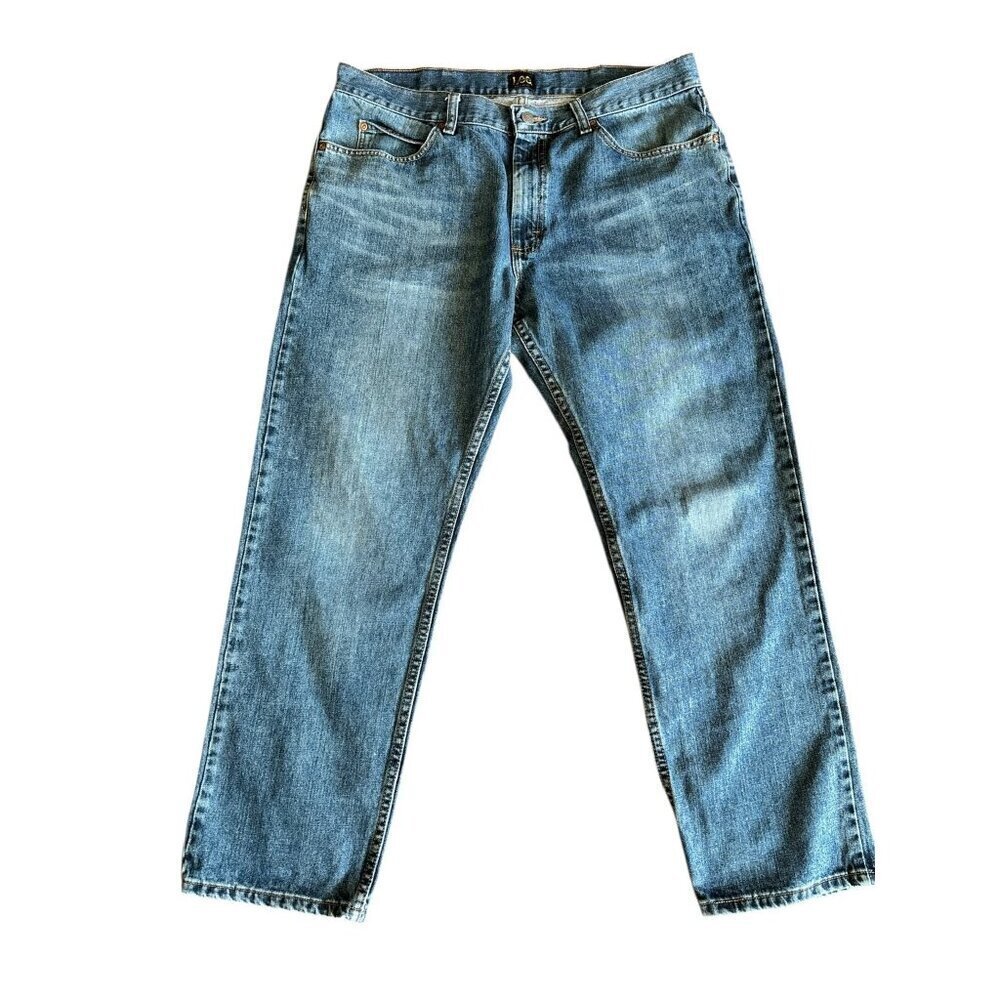 Lee Regular Fit Men's Dark Blue Denim Jeans